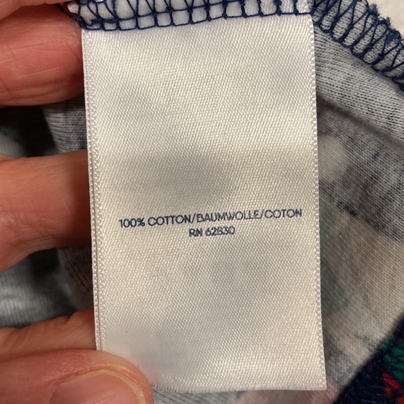 Lands end snug fit cotton long sleeve deep sea navy holiday dog cat Christmas 14 - Picture 11 of 11